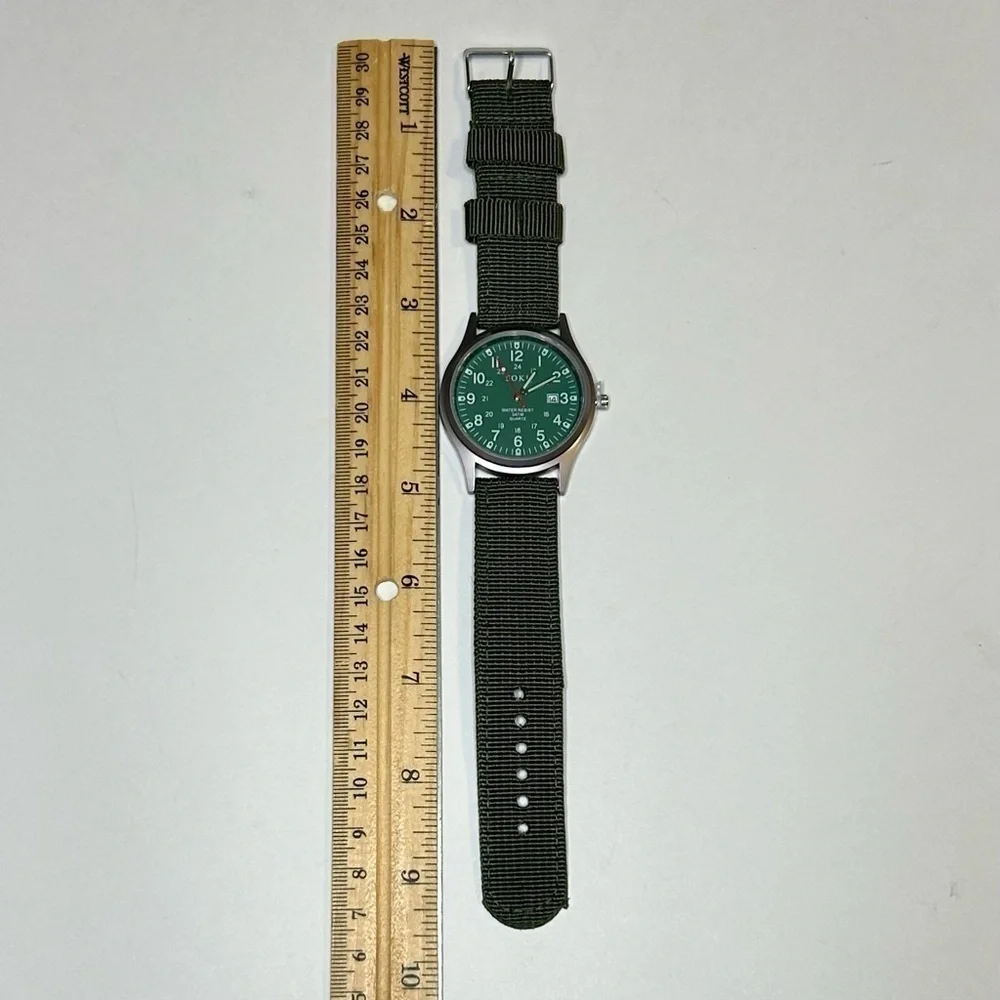 SOKI Men’s Black Analog Quartz‎ Date Display Military Watch. New